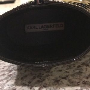 Karl Lagerfeld Patent Leather Booties